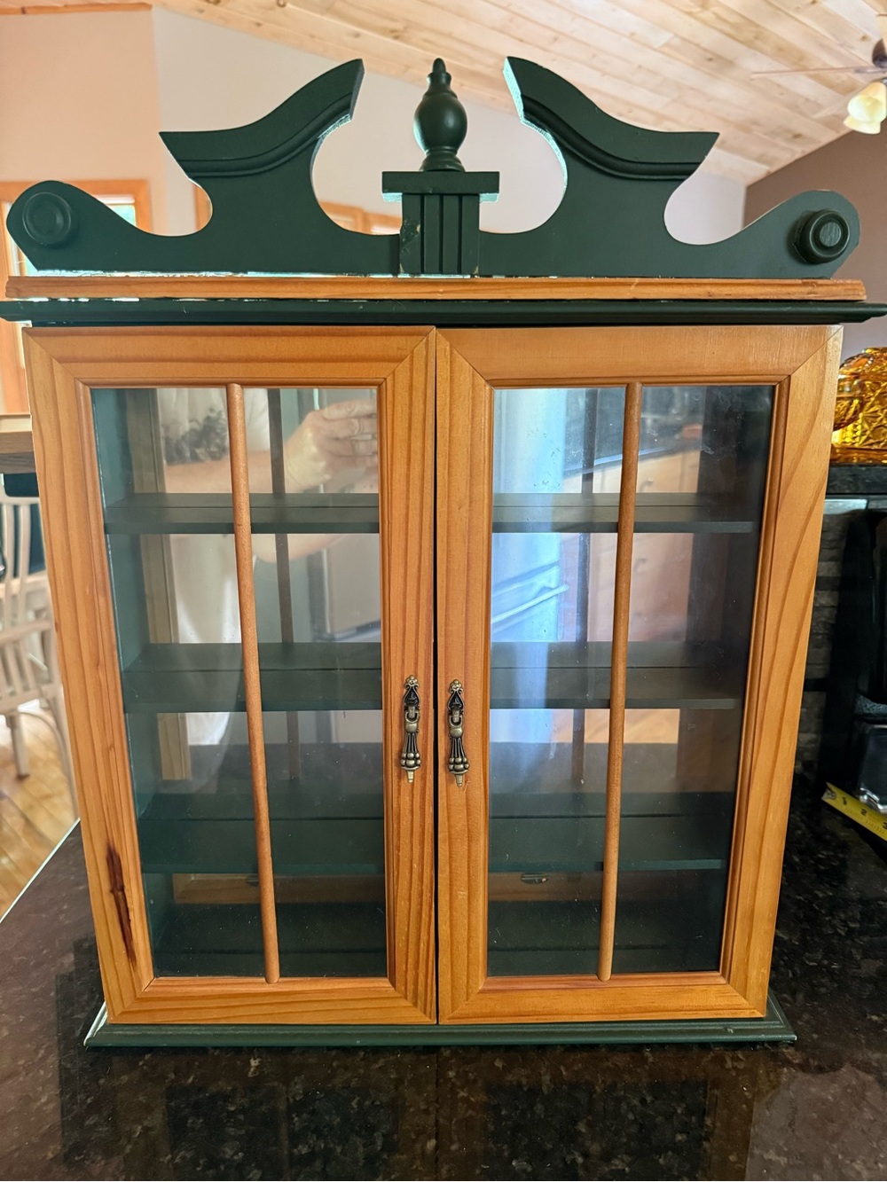 Vintage Cottage Core Wall Hang Curio Cabinet